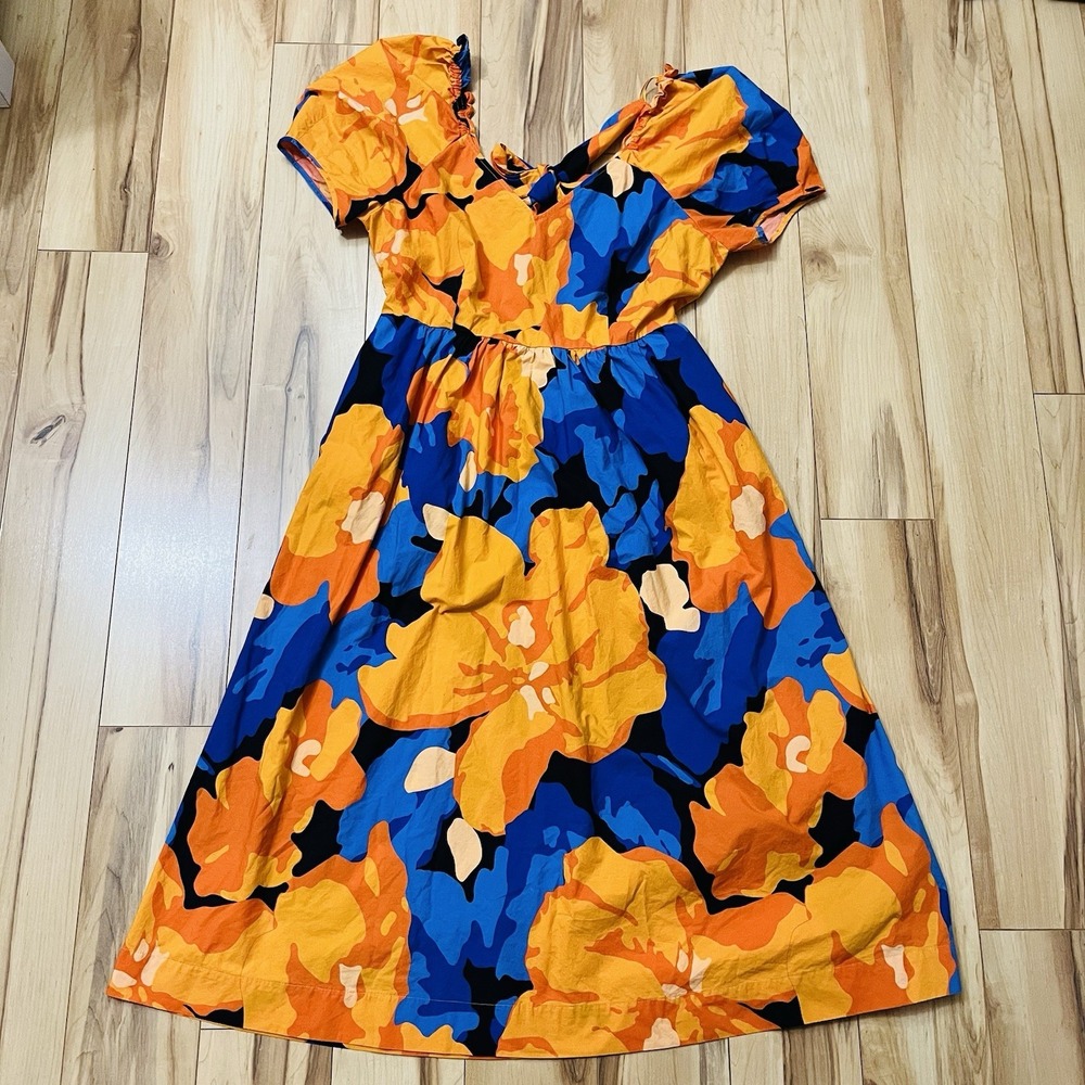 Tabitha Brown Target Dress Women Sz 16 Cottagecore Maximalist Tropical Vacation